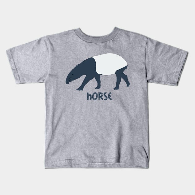 Horse Kids T-Shirt by WTFudge